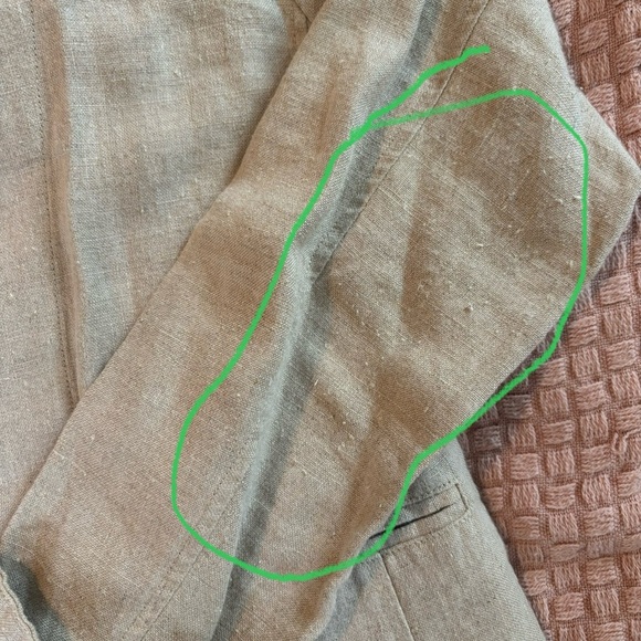 Eileen Fisher 100% Irish Linen Minimalist Button Up Blazer Women’s Sz PL - Picture 3 of 6